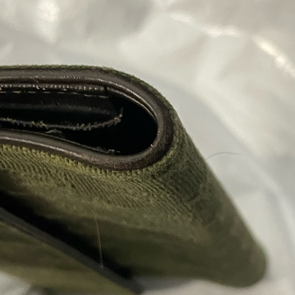 Louis Vuitton vintage min Lin denim green Monogram Wallet - Picture 9 of 13